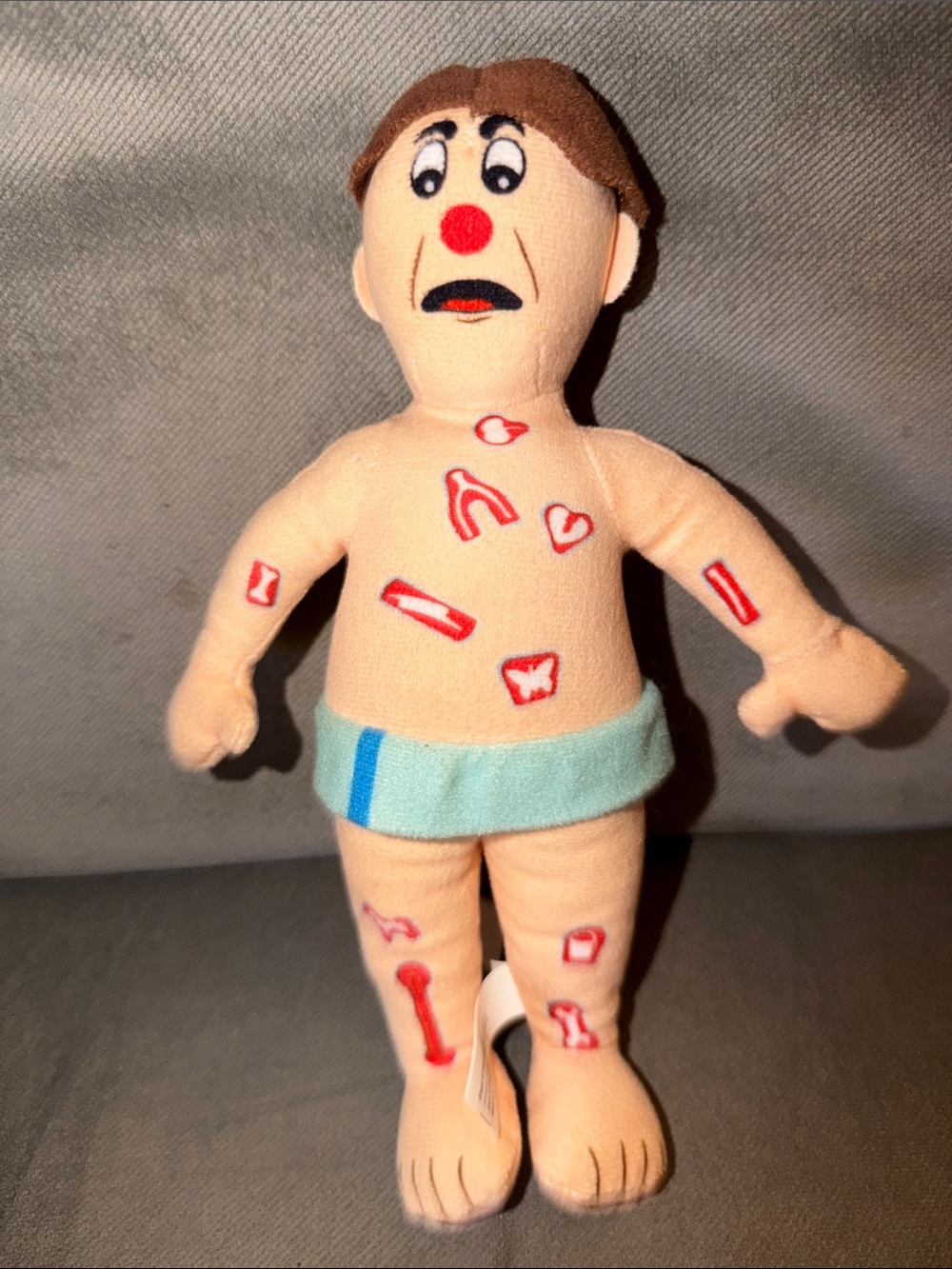 Operation game Plush Medical Check-Up Doll - Beige with Blue Skirt